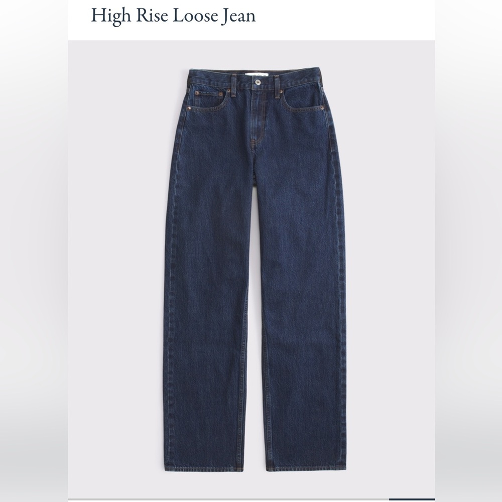 Abercrombie & Fitch High Rise Jeans - Dark Blue
